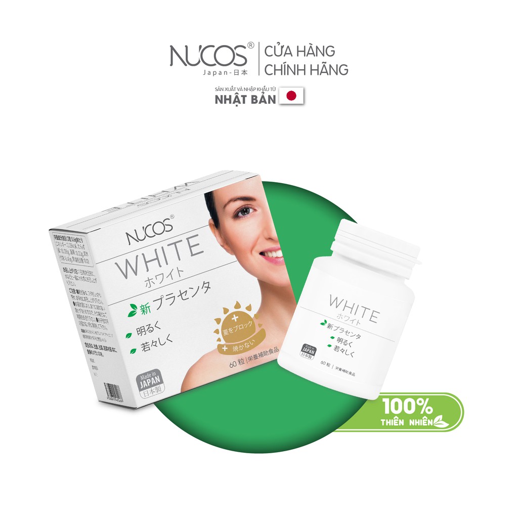 [Mã FMCG100K - 10% đơn 500K] Viên uống trắng da giảm thâm nám chống nắng Nucos White 60 viên | BigBuy360 - bigbuy360.vn