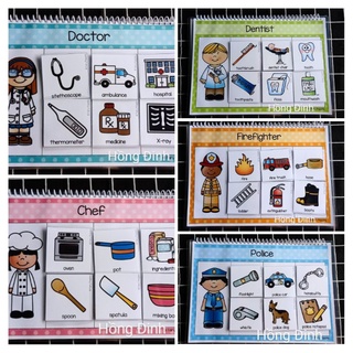 Bộ học liệu nghề nghiệp cho bé ~ Đồ chơi Montessori.