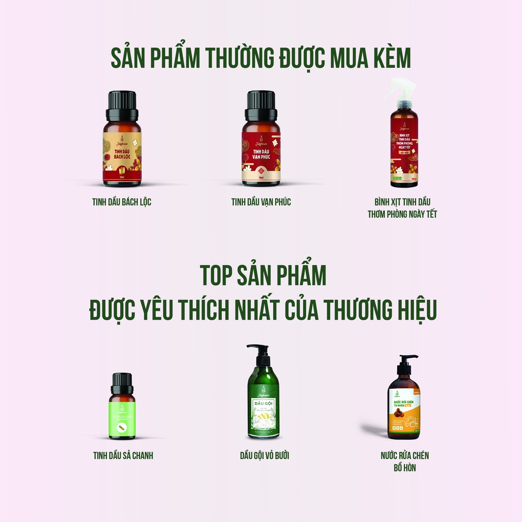 [Mã LIFEM1 giảm 50k đơn 99k] Tinh dầu Thiên Thọ 10ml JULYHOUSE hương vị Tết kết hợp tinh dầu Nhũ Hương, Chanh và Đỗ Tùng