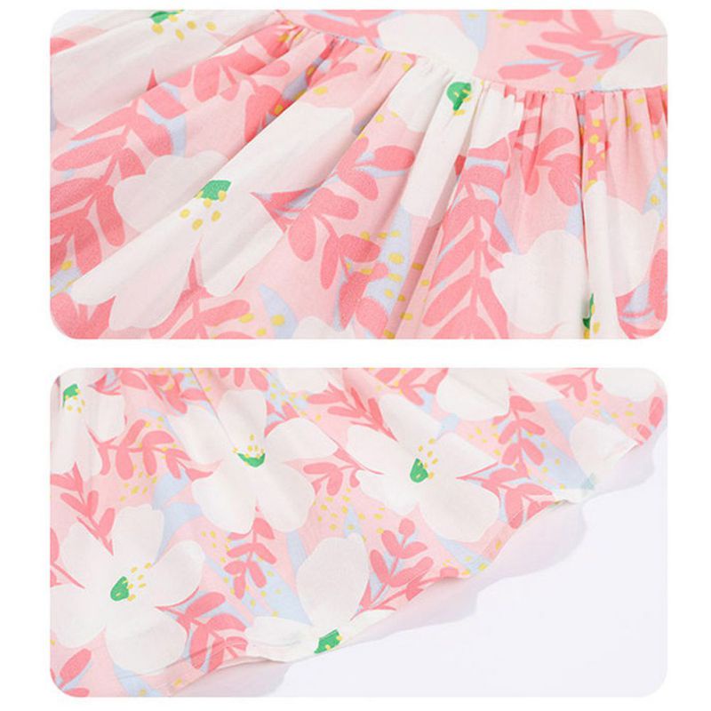 Đầm Công Chúa Tay Ngắn In Hoa Se7en Cho Bé Gái