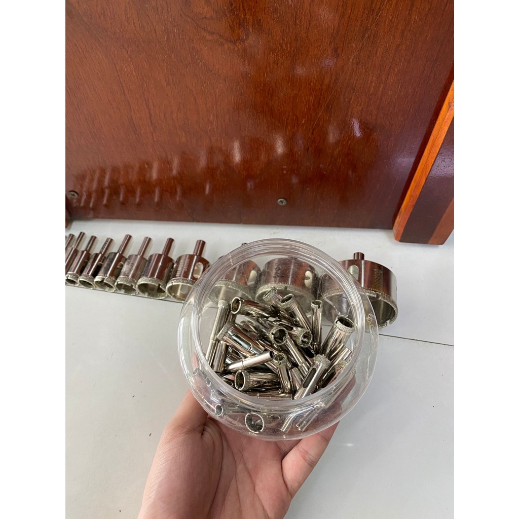 Mũi khoan kính đầy đủ size từ 6mm-60mm loại cao cấp, mũi khoan gạch men, đá hoa cương, mũi khoan đa năng