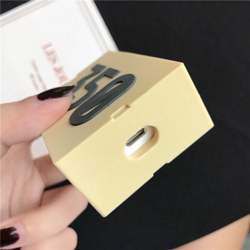 Vỏ bảo vệ hộp sạc tai nghe Airpods 1/2 bằng silicon hình hộp giày Yeezys Air 350 Boost 3D độc đáo dễ thương