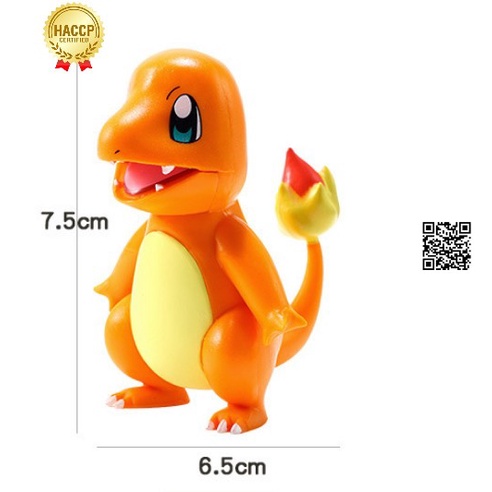 Mô hình Khủng long lửa Charmander Anime Pokemon bửu bối thần kỳ 1791B