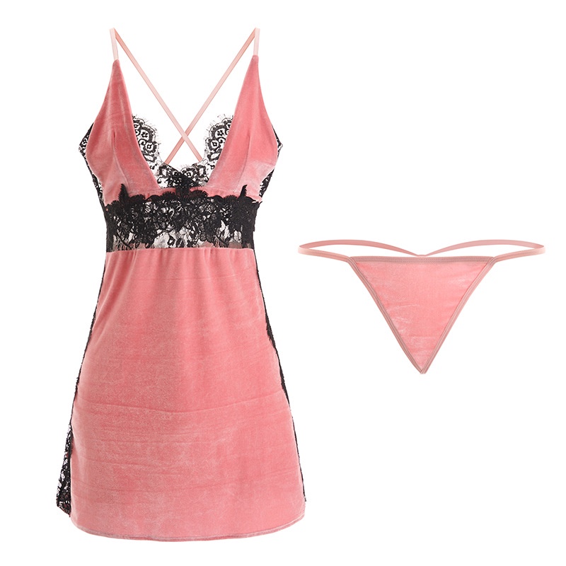 Váy Ngủ Lụa Mix Ren Sexy Gợi Cảm MS032 [CWEAR.SEXY_ĐỒ NGỦ &amp; NỘI Y CAO CẤP]