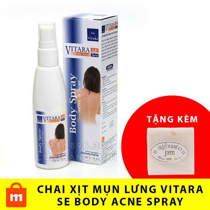 【KÈM QUÀ】 Dung Dịch Xịt Mụn Lưng Vitara Thái Lan