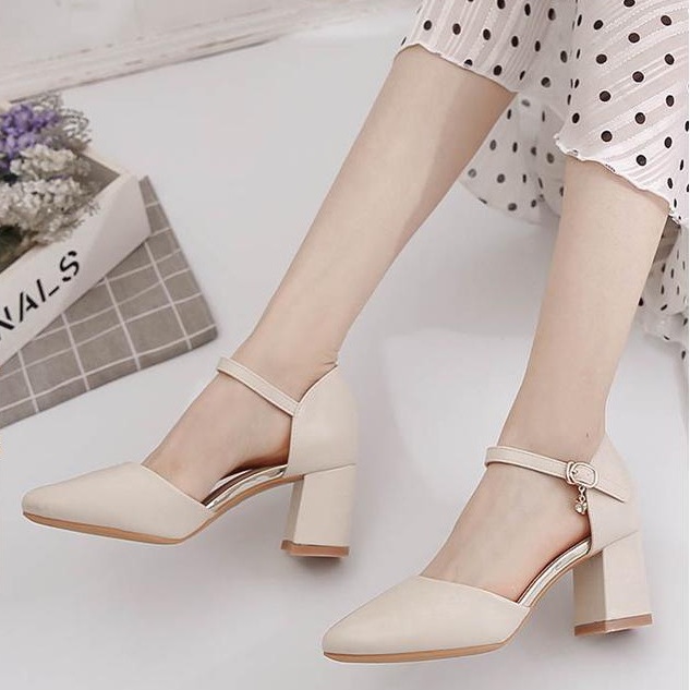Giày cao gót nữ đẹp đế vuông siêu tôn dáng mã BBC16 cao 5cm