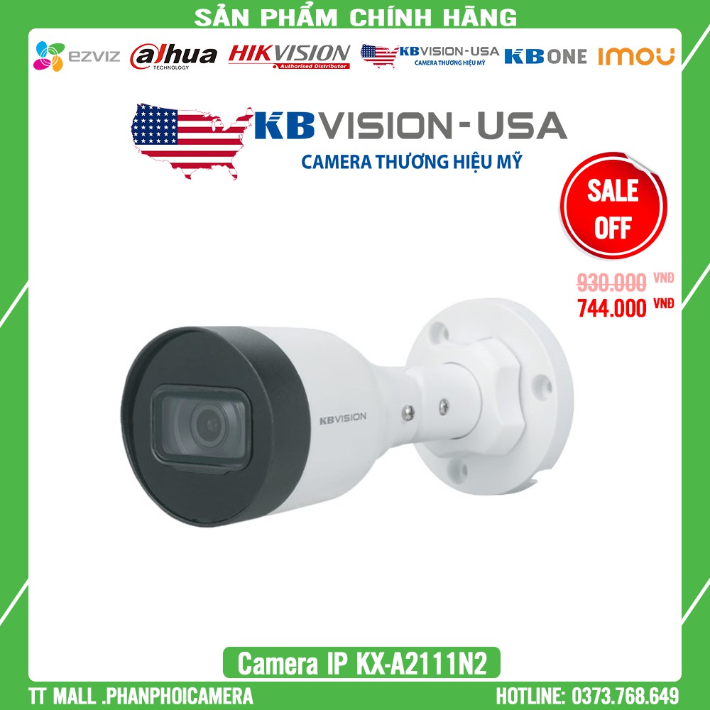 Camera IP KBVISION KX-A2111N2 2M FULL HD Siêu Nét Chính Hãng - Bảo Hành 2 Năm