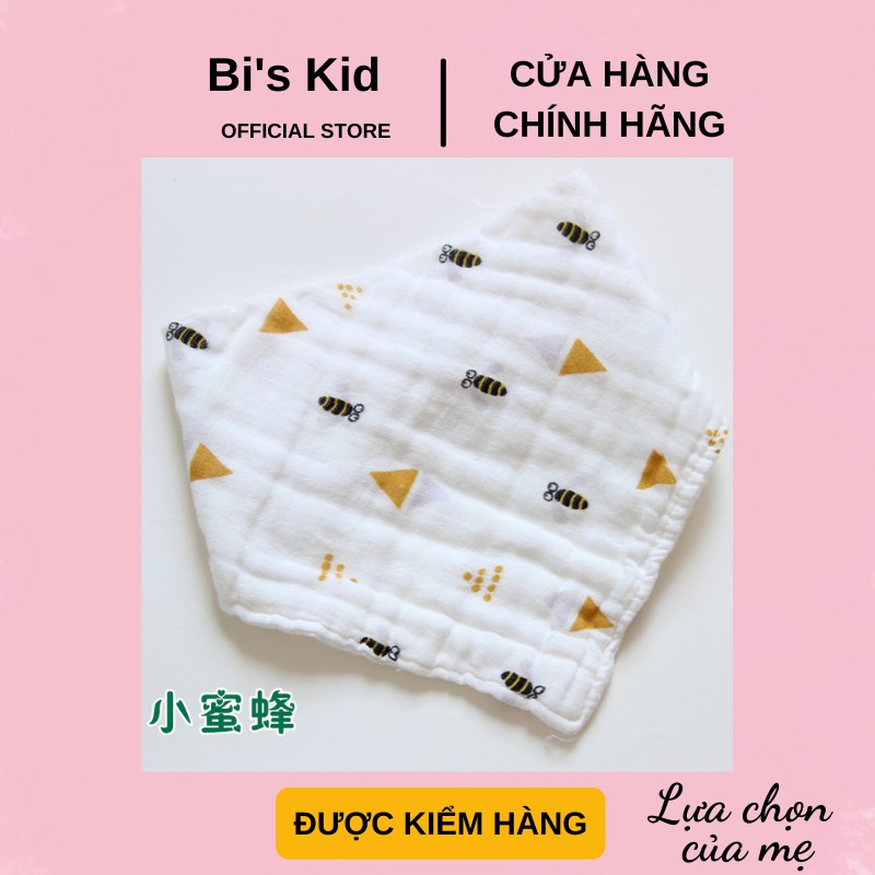 Yếm cho bé FREESHIP yếm bông Organic 6 lớp siêu mềm, siêu thấm | Set 2 chiếc |