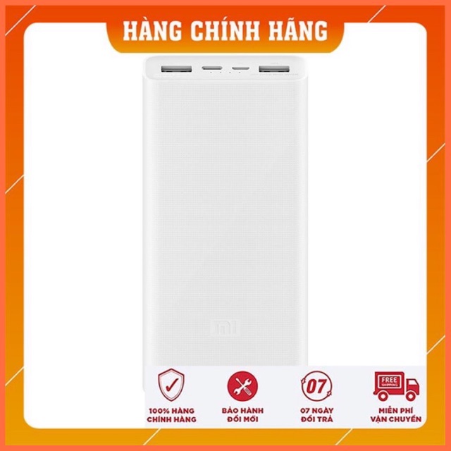 [Chính Hãng] Sạc Dự Phòng Xiaomi 20000mAh Gen 3 2019 2 cổng usb 1 cổng usb type C sạc nhanh