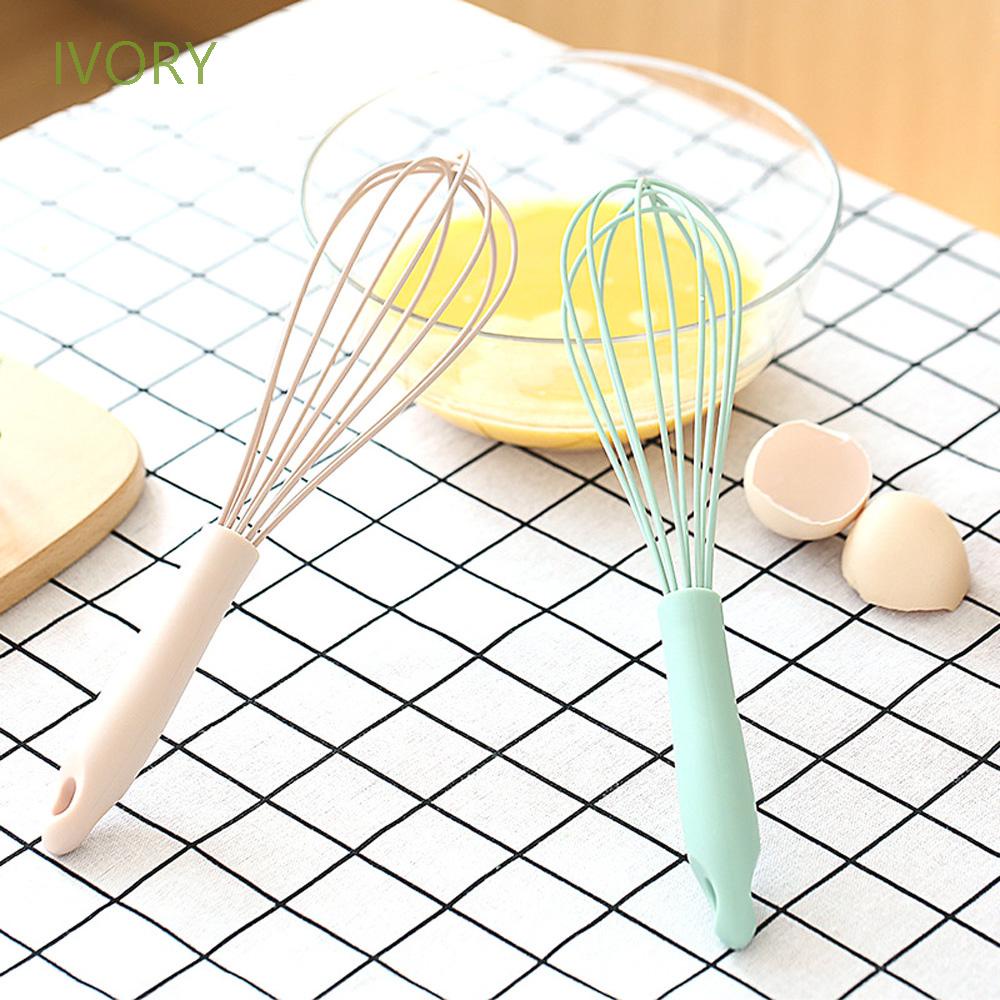 Cây đánh trứng bằng thép không gỉ với tay cầm Silicone tiện dụng