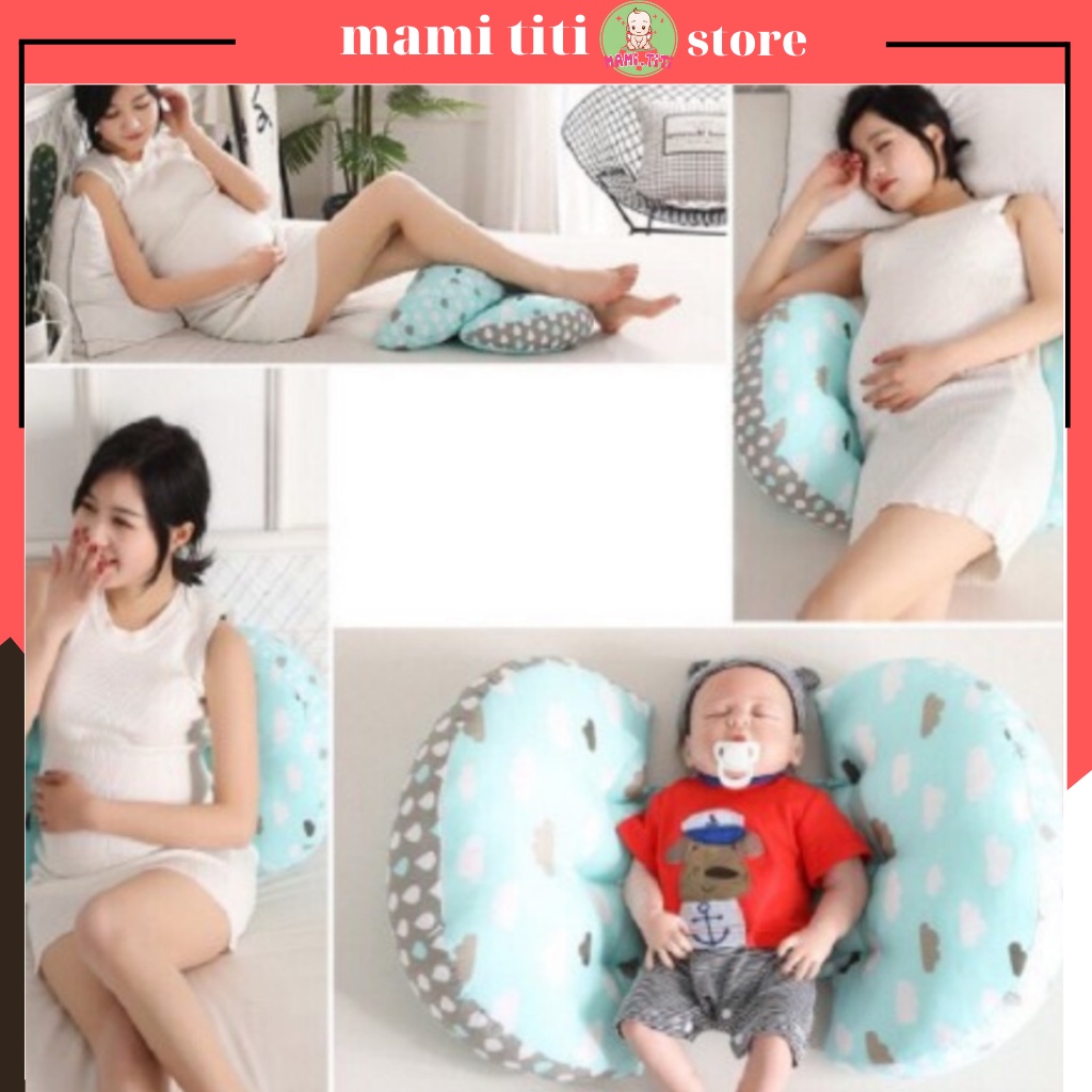 Gối ôm bà bầu, Gối tựa lưng cho các mẹ bầu đỡ đau mỏi lưng dùng cho mẹ và bé
