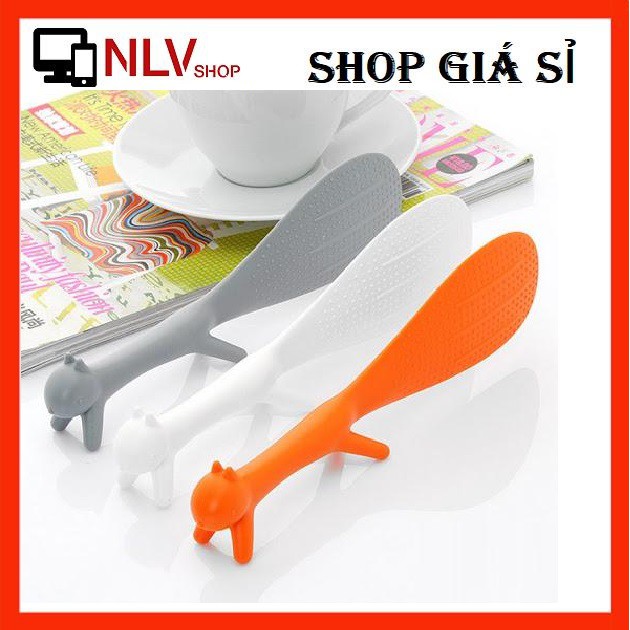 [NlvShop2016] Vá Múc Cơm Chống Dính Hình Con Sóc -  Muôi Xới Cơm - Muỗng Xúc Cơm Chống Dính