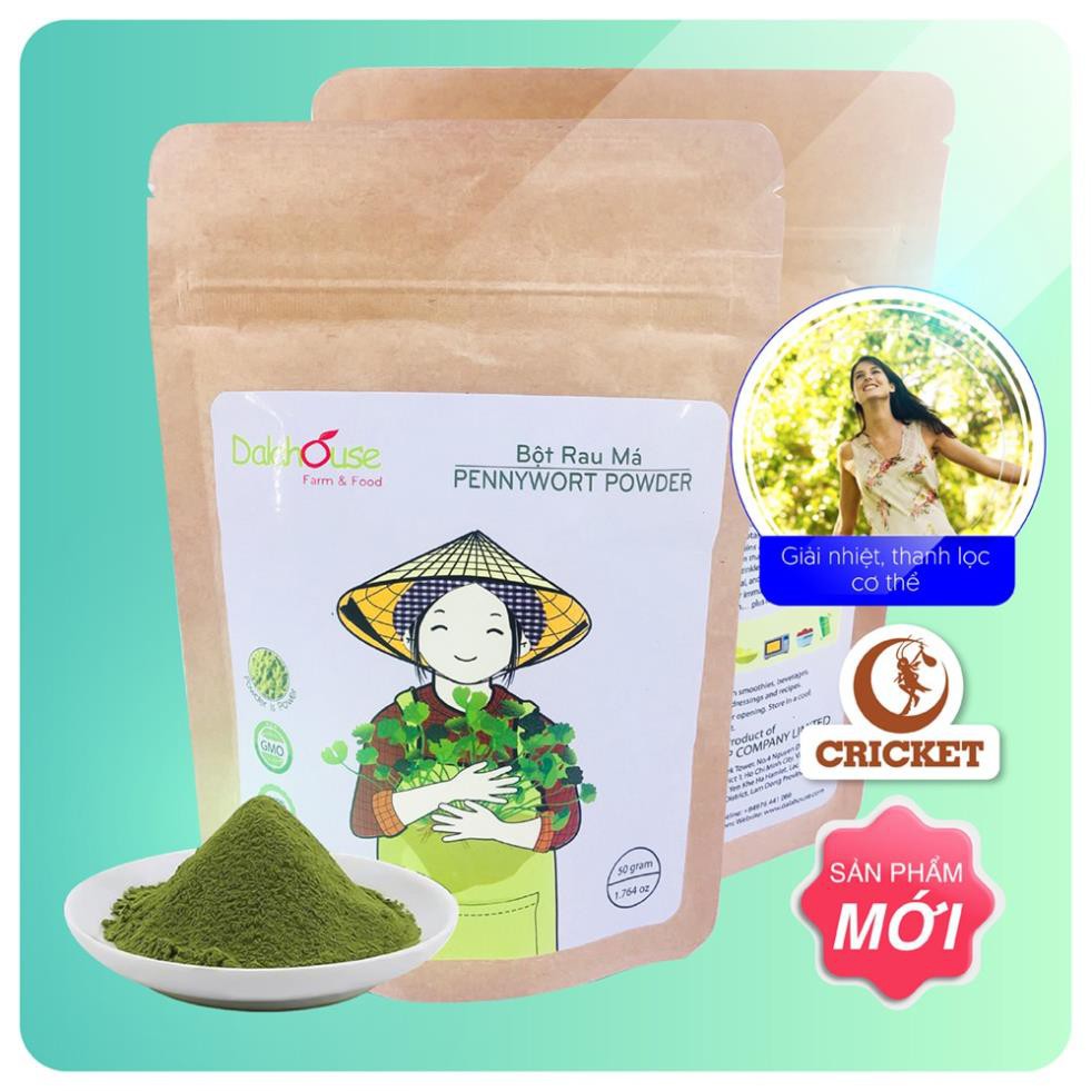 Làm đẹp da, giảm cân với bột rau má nguyên chất Dalahouse 50g