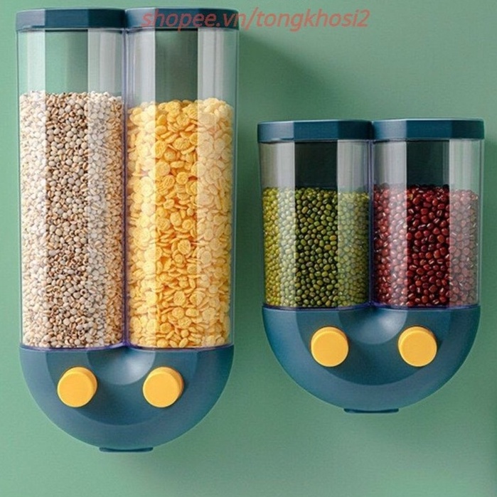 Hộp bảo quản thực phẩm  𝐅𝐑𝐄𝐄𝐒𝐇𝐈𝐏  lọ, hũ nhựa trong suốt 1500ml/2500 nhiều ngăn đựng gia vị, đồ khô, ngũ cốc