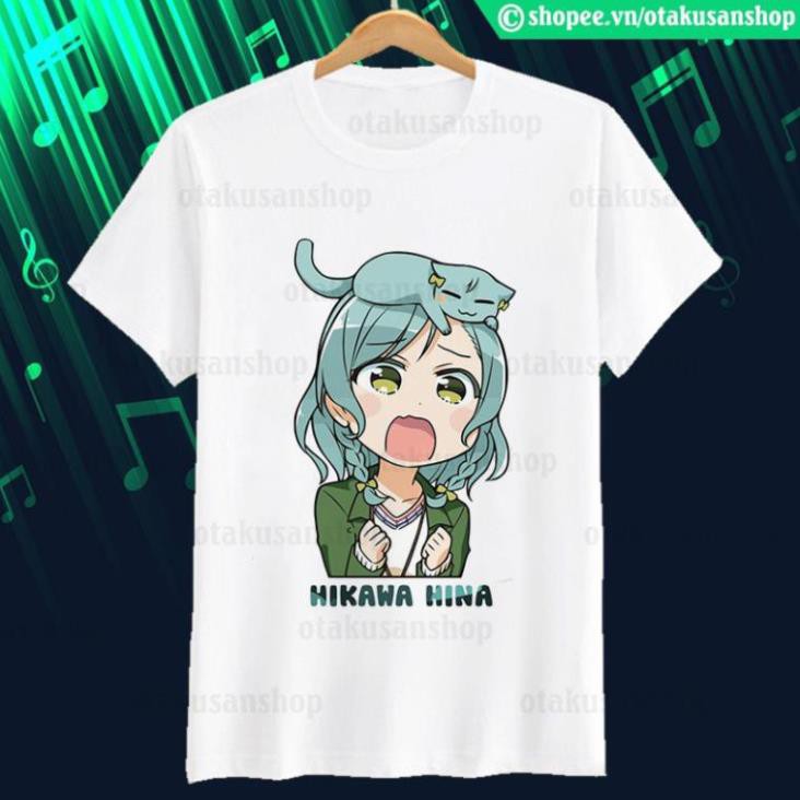 HOT- Áo thun Bang Dream Hikawa Hina ngắn tay - áo chất