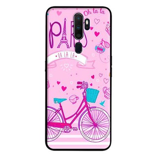 Ốp Lưng Oppo A5 2020, A9 2020 - Xe Đạp Paris Hồng