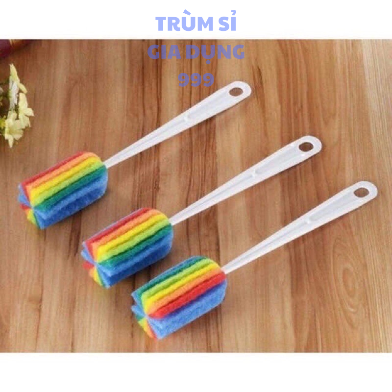 Cọ rửa ly, bình nước 7 màu, Cọ rửa ly tách bình sữa cọ rửa cứng cáp rửa sạch sẽ.dụng cụ rửa ly