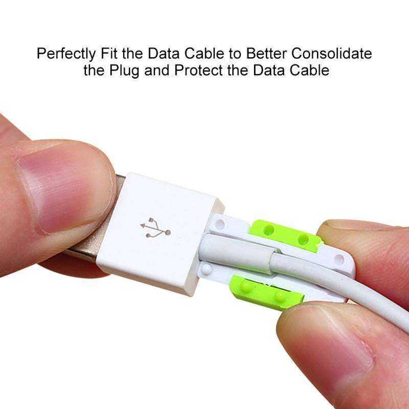 1 Phụ Kiện Bảo Vệ Dây Cáp Bằng Silicon Mềm Màu Sắc Ngẫu Nhiên Cho IPhone Samsung Xiaomi Huawei