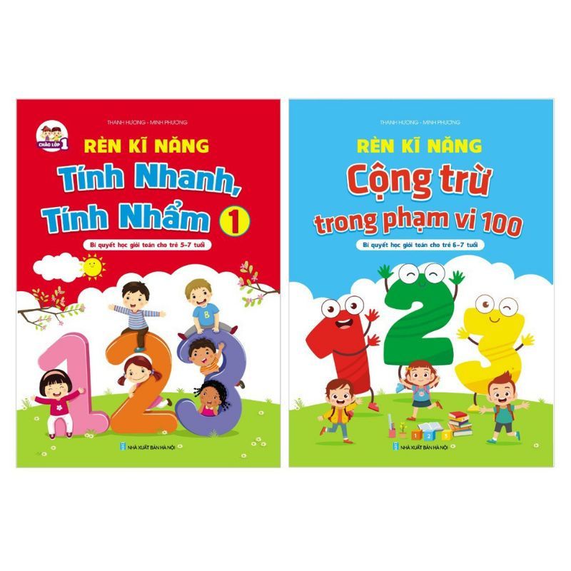 Sách - Combo Rèn Kĩ Năng Tính Nhanh,Tính Nhẩm 1 + Rèn Kĩ Năng Cộng Trừ Trong Phạm Vi 100 -Bí quyết học giỏi toán cho trẻ