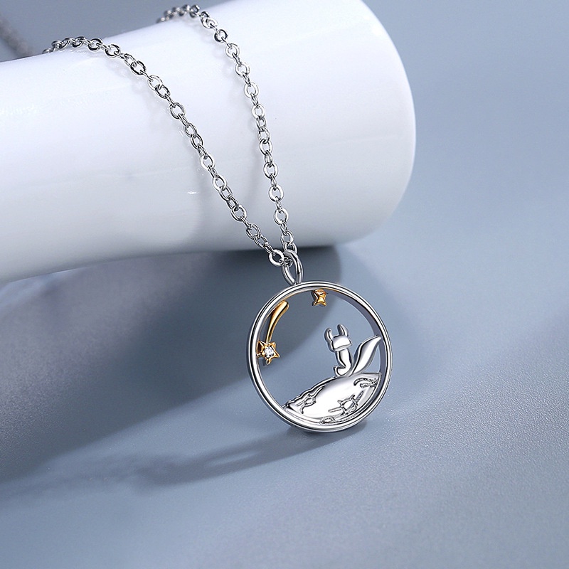 Vòng cổ Thiết Kế Hoạt Hình Hoàng Tử Bé/Cáo Cho Cặp Đôi Làm Quà Tặng Valentine