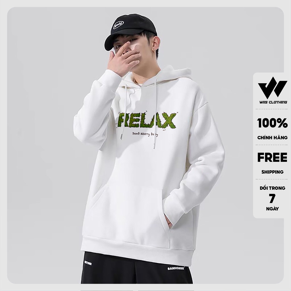 Áo hoodie form rộng WIIS unisex nỉ bông Relax thời trang nam nữ oversize ulzzang