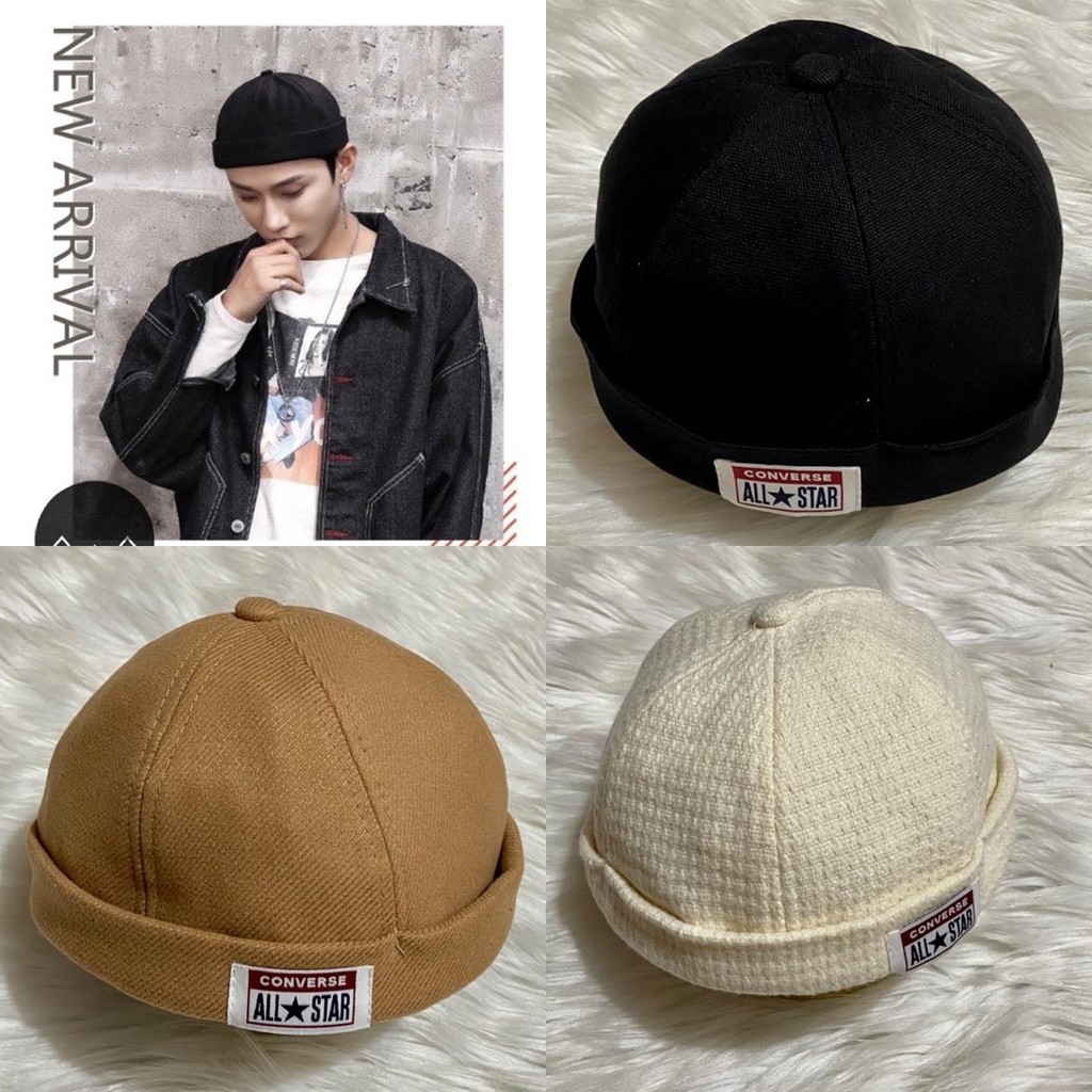 Mũ Nón Beanie Vành Tròn Phong Cách Retro Hiphop Hàn Quốc Nam Nữ Unisex