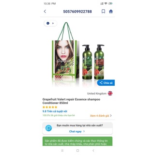 2 chai dầu gội bưởi grapefruit