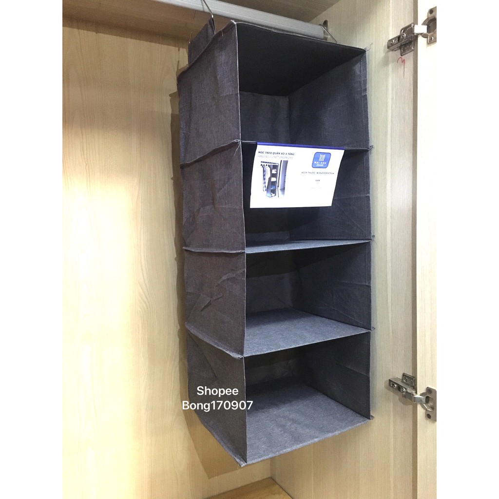 [Hàng VN] Gía treo tủ quần áo chịu lực tốt tiện gọn, dễ tìm phong cách sang trọng Shelf Hanging Storage