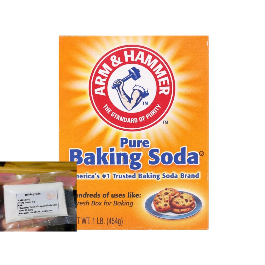 Baking Soda Arm&amp;Hammer gói lẻ 20gr