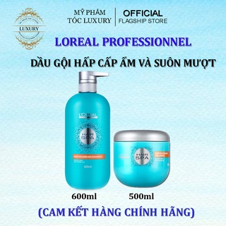 Dầu gội hấp loreal suôn mượt cấp ẩm cho tóc Hair spa 600ml-500ml