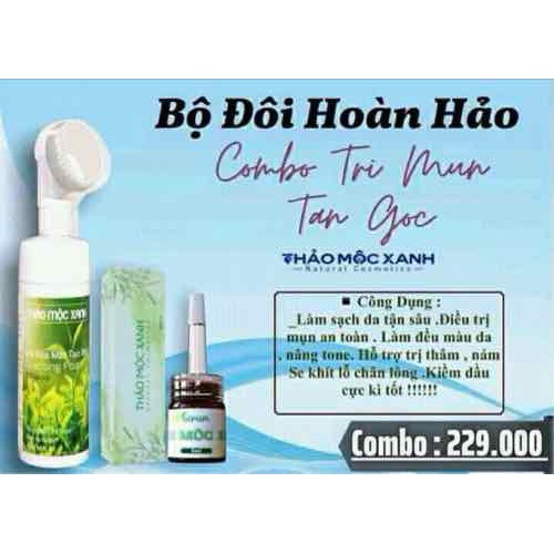 COMBO THẢO MỘC XANH- SỮA RỬA MẶT