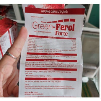 Viên sắt hữu cơ GREEN-FEROL hỗ trợ tạo hồng cầu giảm thiếu máu LAHUTU