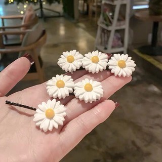 Set 2 Kẹp Tóc Nữ Hoa Cúc Trắng Họa Mi
