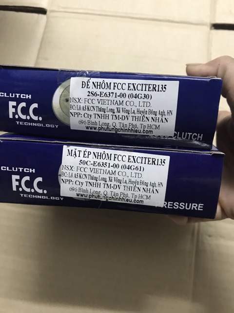 Cặp đế nhôm nồi Exciter 135(ex135) đời 2011-2012 zin hãng Fcc