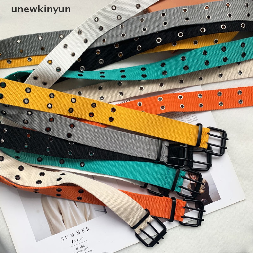 Mới Thắt Lưng Vải Canvas Phong Cách Harajuku Cá Tính Cho Nam Nữ