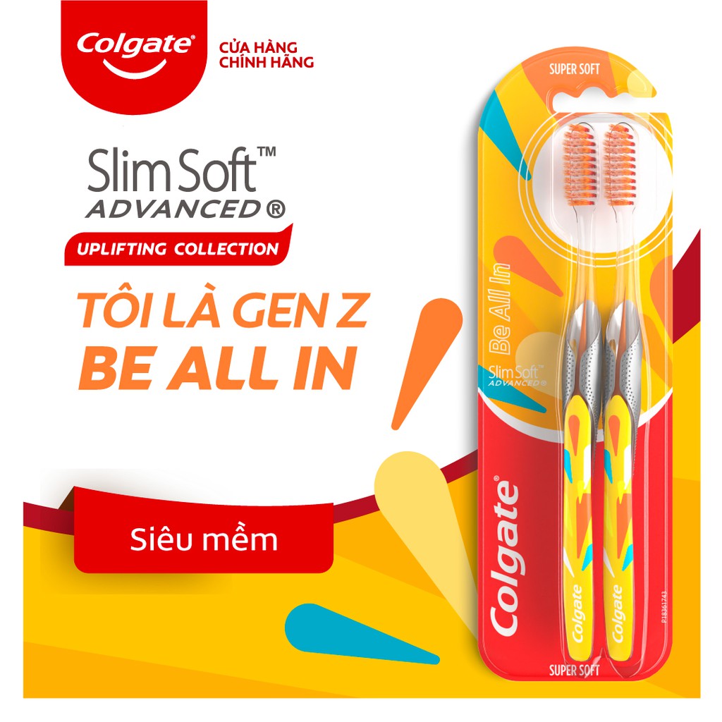 Bộ 2 bàn chải Colgate Slimsoft GenZ 4 cá tính - Be All in