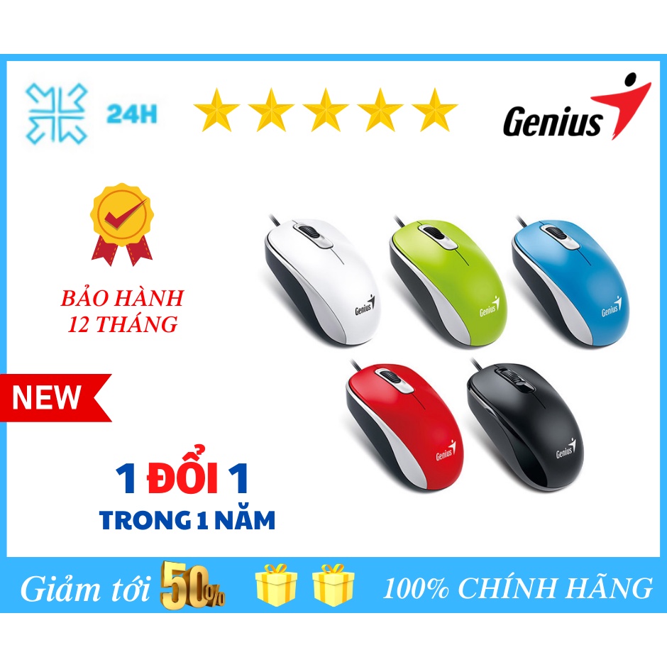 Chuột Quang Có Dây Genius DX-110 |Tặng Bàn Di Chuột |Chính Hãng|BH 12 Tháng - GDx 110
