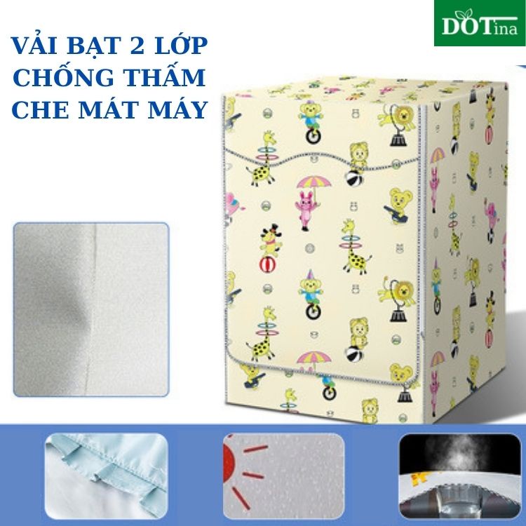 Bọc máy giặt cửa ngang vải bạt cao cấp loại dày đẹp Dotina BN01