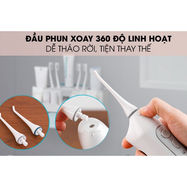 Máy tăm nước cầm tay Rapido RWG150 - Tăm nước vệ sinh làm sạch răng miệng được các bác sĩ, chuyên gia khuyên dùng