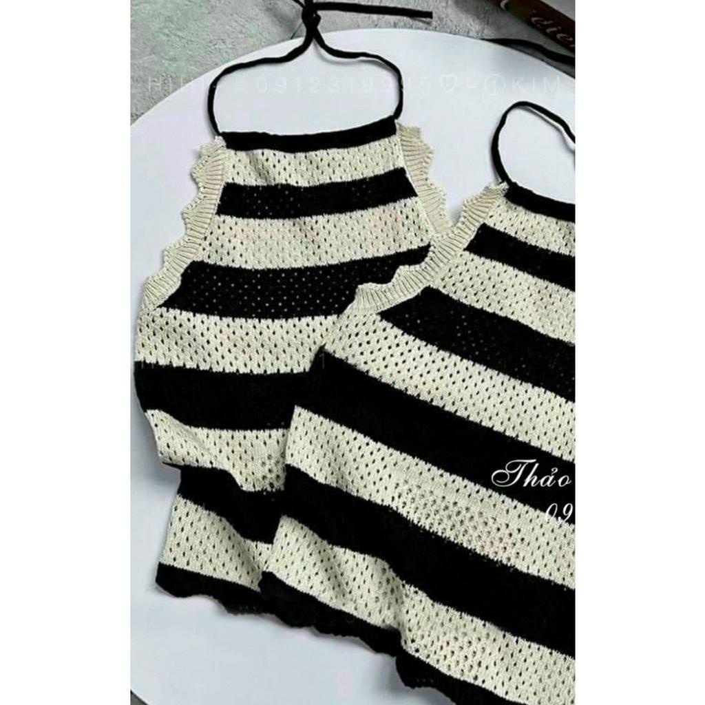 Áo yếm croptop chất vải Len QC cao cấp dày dặn co giãn tốt Free Size dưới 55kg Bao Chất