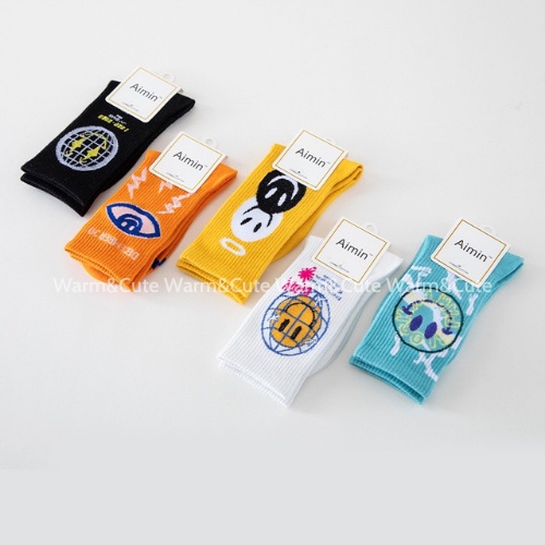 Tất vớ bóng rổ cổ cao cá tính cotton cho nam nữ Warm&amp;Cute AD10