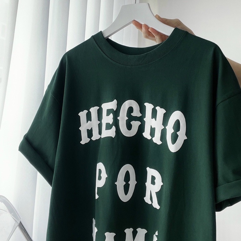 (sẵn) Áo thun form rộng tay lỡ in chữ nổi MAMA unisex (nam nữ mặc được)