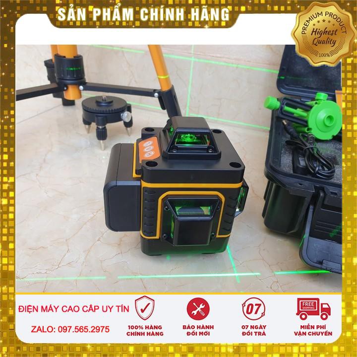 Máy cân mực 16 tia xanh 3D SAKURA, máy bắn cos lazer hàng đẹp, tia nét chuẩn, kèm chân 1,2m và giá treo tường Chính hãng