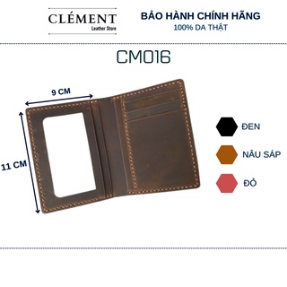 Ví da nam cao cấp, bóp ví nam da bò thật Clément – CM016 - BH 12 tháng - Full box