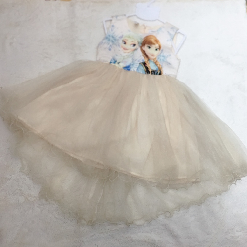 Váy elsa đuôi cá cho bé 4 tuối