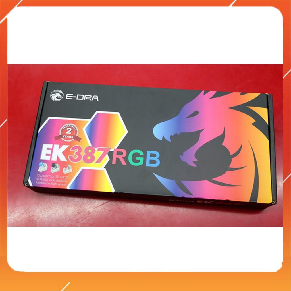 [ HÀNG SIÊU CẤP ] Bàn phím cơ Gaming Edra EK387 Led RGB/ Rainbow  - Chính hãng BH 24 tháng [ CHÍNH HÃNG ] | WebRaoVat - webraovat.net.vn