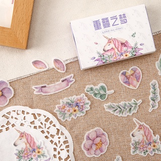Hộp 40 stickers miếng dán trang trí sổ tay
