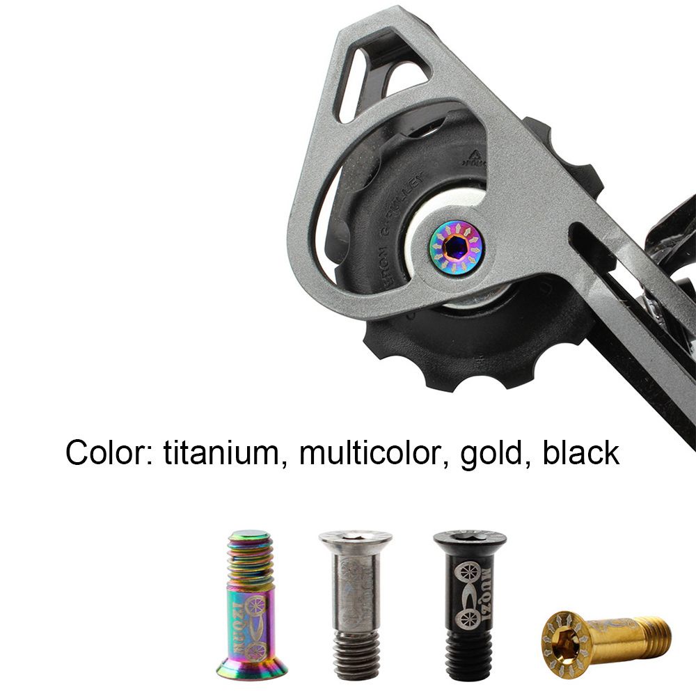 Bộ 1 / 2 cái ốc vít M5 16x7.7x5mm bằng hợp kim titan 4 màu chuyên dụng cho bánh xe đạp leo núi