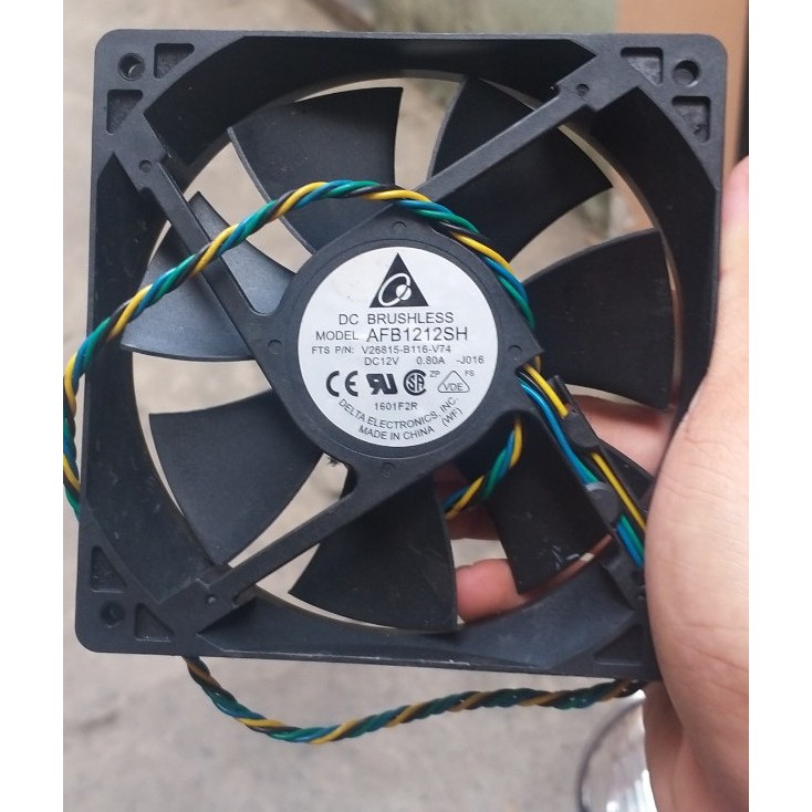 Fan quạt 12cm siêu mạnh tản nhiệt máy tính hiệu DELTA, FOXCONN, AVC dòng 12v, ampe 0.3 đến 1.0a, hàng tháo máy Server