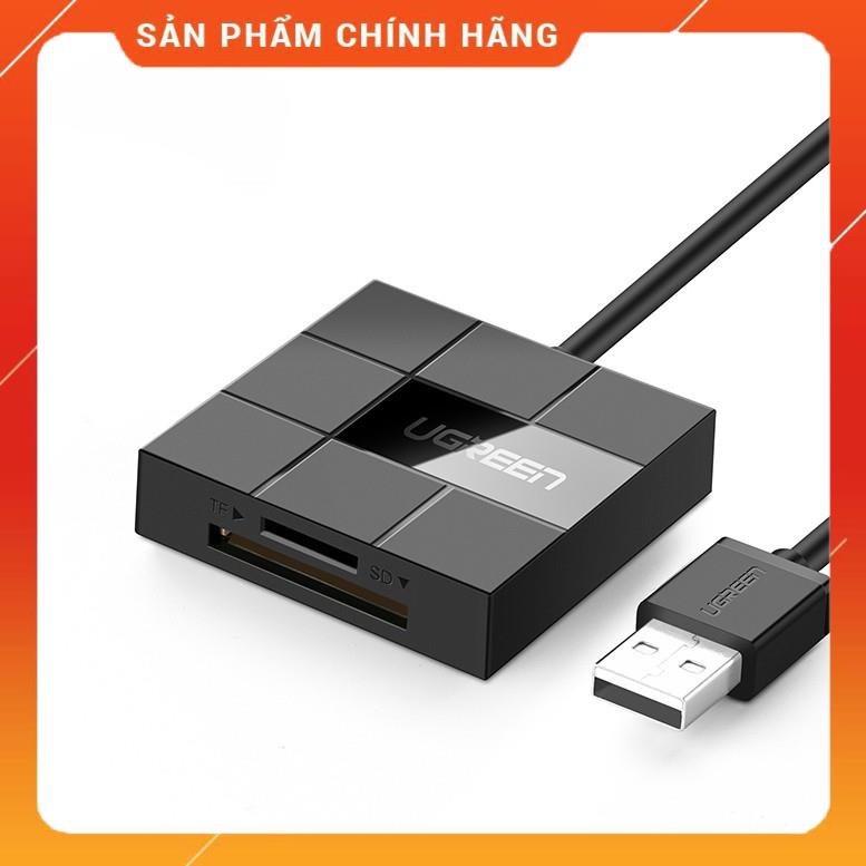 Đầu đọc thẻ USB 2.0 hỗ trợ thẻ TF/SD dài 0.3m UGREEN 30765 dailyphukien